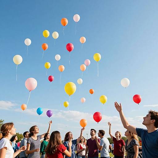 Vibrant Balloons Festive Sky Celebration