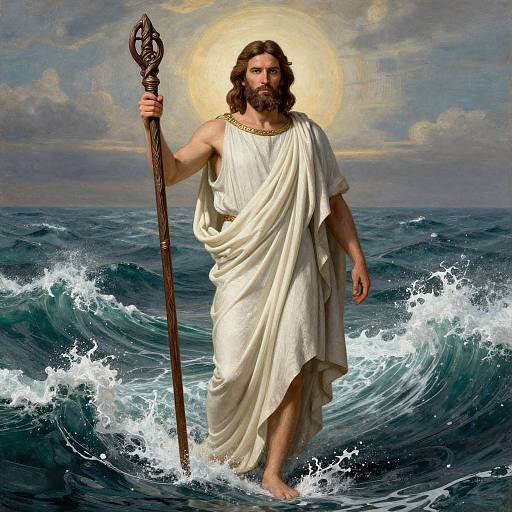 Moses Parting the Sea Scene