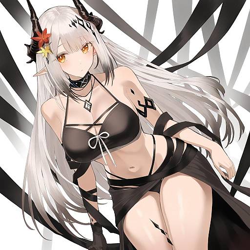 Illustration of Mudrock (silent night) (arknights), arknights in the style of Throtem