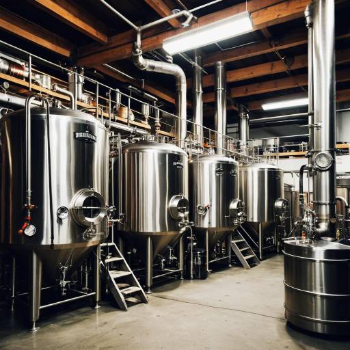 Modern Industrial Brewery Tanks