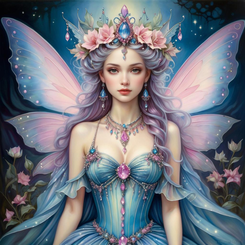 Majestic Fairy Queen in Iridescent Splendor