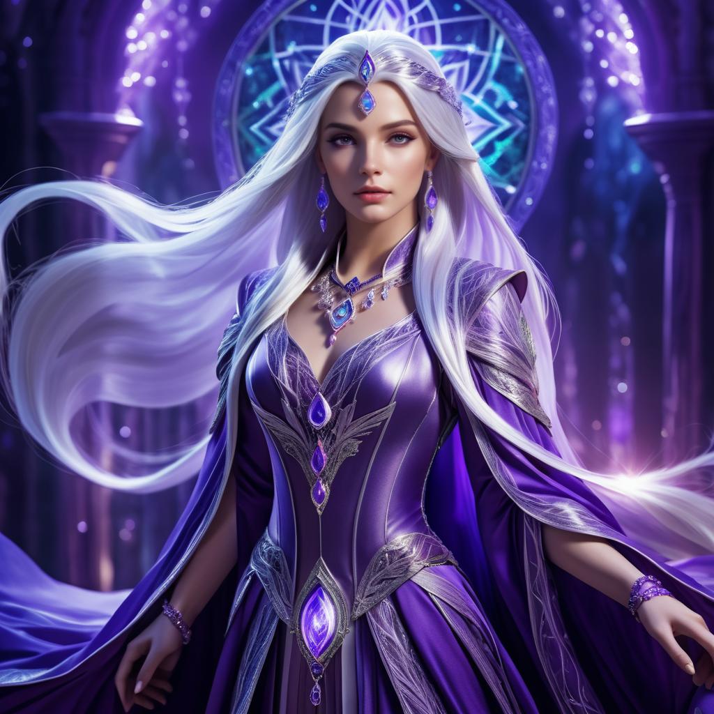 Elegant Silver-Haired Elf in Fantasy Art