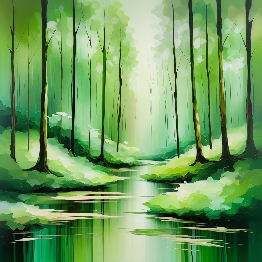 Surreal Serene Forest with Dreamlike Ambiance