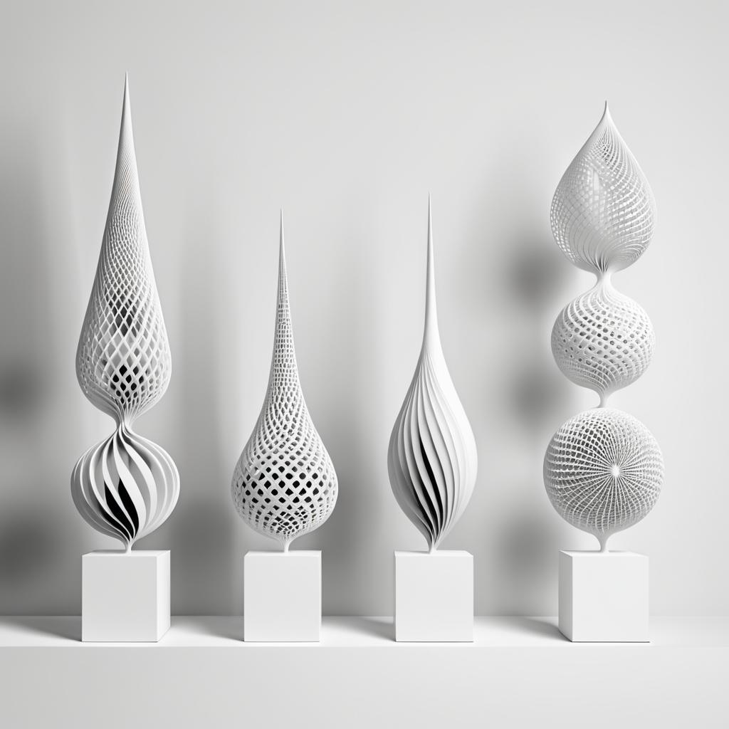 Minimalistic Digital Forms Inspired by Blossfeldt