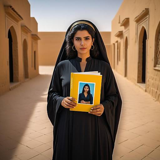 Unconventional Saudi Woman Holding Bible