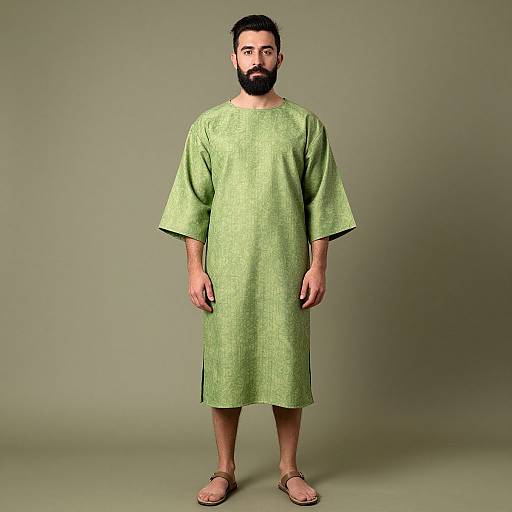 Bearded Man in Homemade Veggie Costume