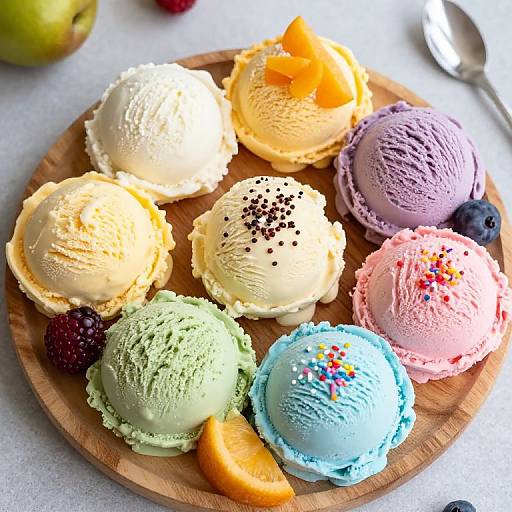 Artistic Ice Cream Board Display