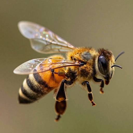 Macro Honeybee Wings in Super Resolution
