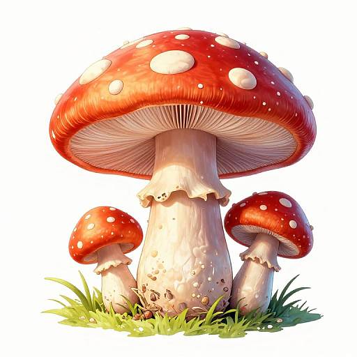 Vibrant Mushroom Courtroom Sketch