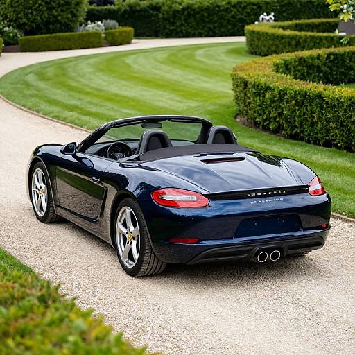 Porsche Boxster Spyder on Gravel Driveway