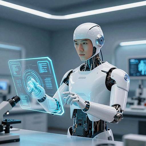 Hyper-Realistic AI Assistant in Lab