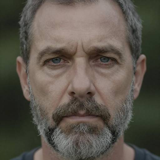 Serious Portrait of a Middle-Aged Man