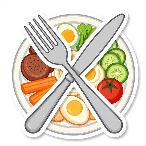 Mindful Eating Sticker Design
