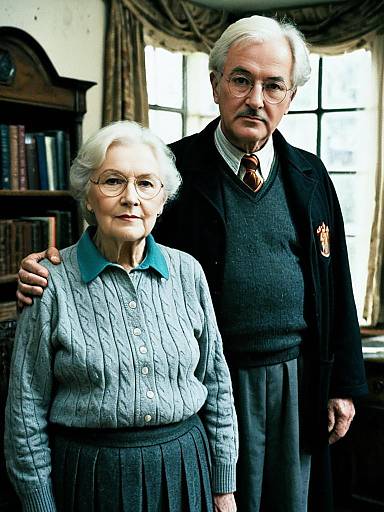 Elderly Dolores in Magical Setting