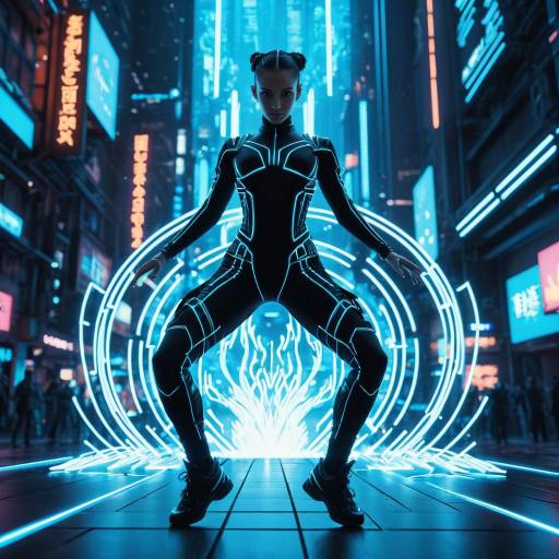 Cyberpunk Dancer in Augmented Reality