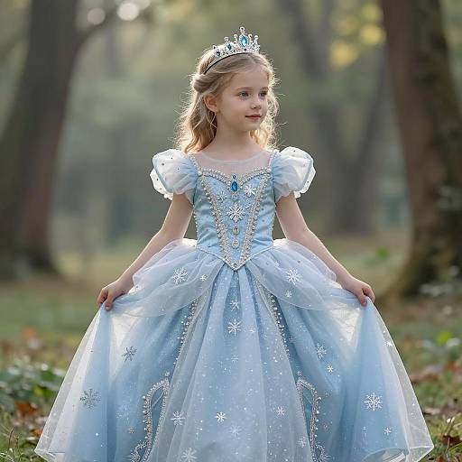 Enchanting Princess in Sunlit Forest