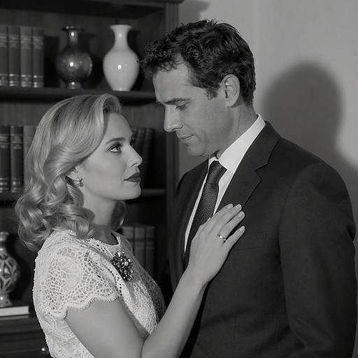 Black and White Intimate Couple Portrait