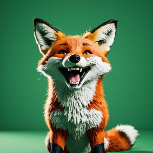 Laughing Animated Fox Character