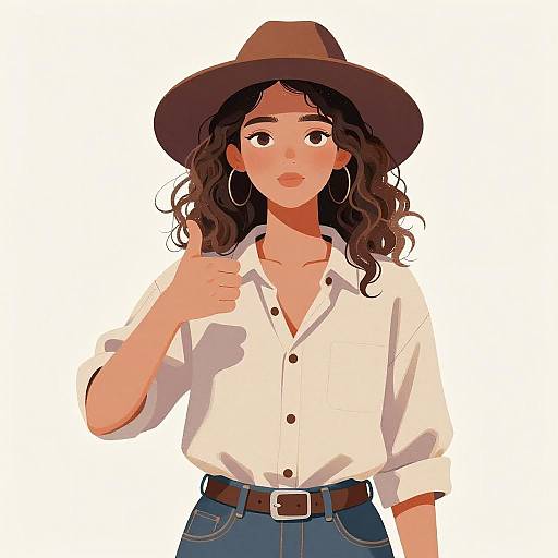 Young Woman Giving Thumbs Up