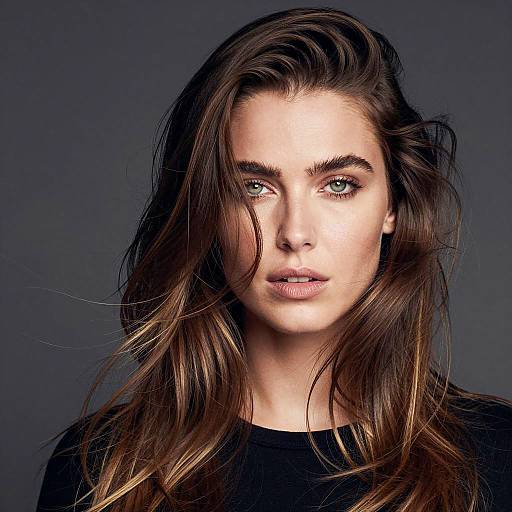 Portrait of Woman with Disheveled Hair