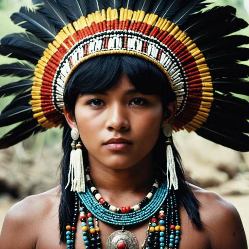 Realistic Yakan Tribe Costume with Jewelry