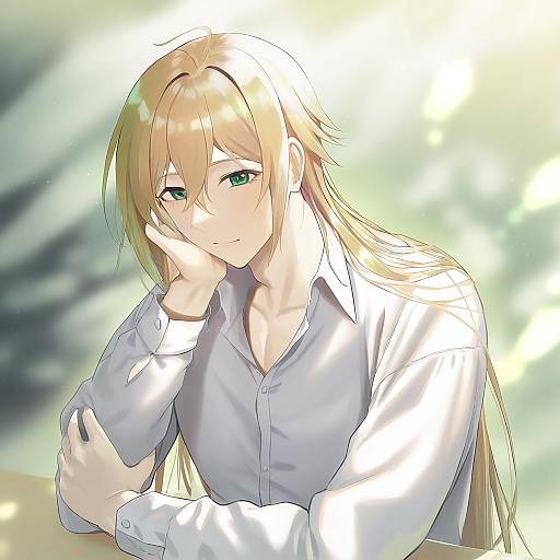 Illustration of Alkaid mcgrath, lovebrush chronicles in the style of Kitiroku