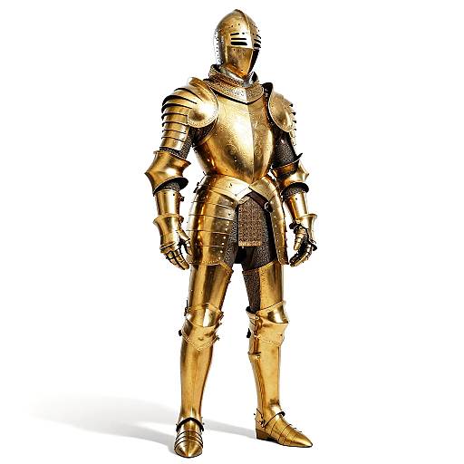 Golden Medieval Knight Portrait