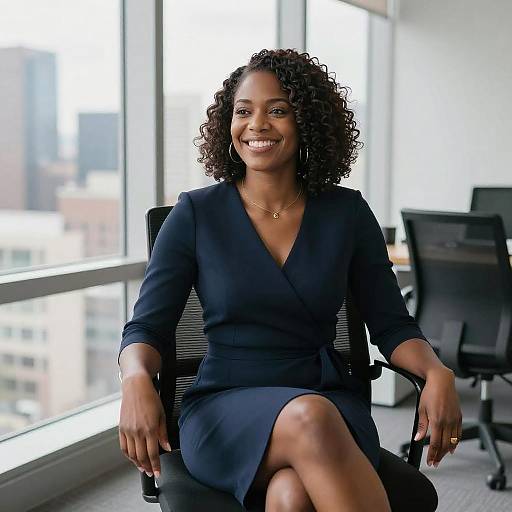 Confident Black Businesswoman in Office