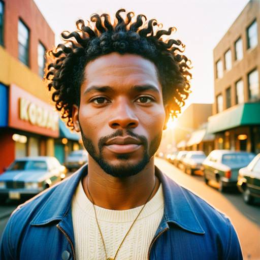 Vibrant Sunset Portrait of an African Man Vibrant Sunset Portrait of an African Man