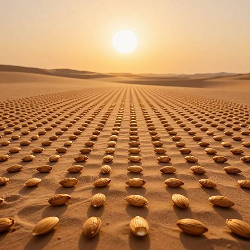 Golden Almonds Beneath Twin Suns