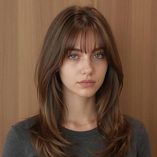 Portrait of Young Woman with Brown Fade Haircut