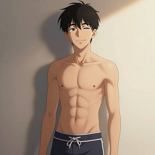 Stylish Anime Boy Portrait Illustration