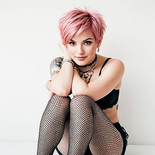 Playful Pink Pixie Lingerie Portrait