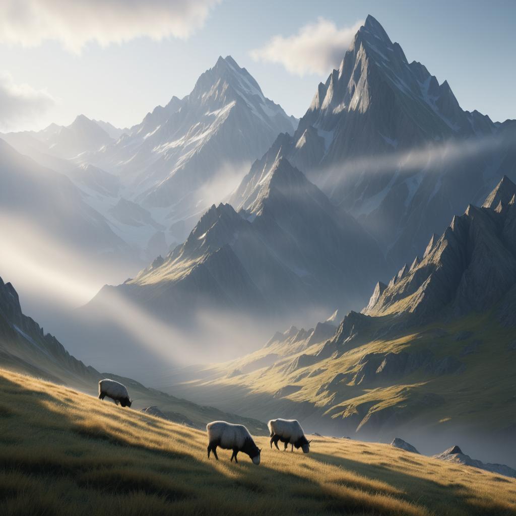 Cinematic Highlands with Mountain Goats