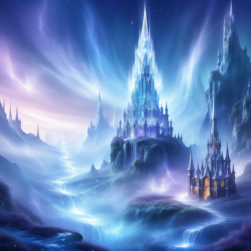 Enchanting Fantasy Crystal Spire Scene