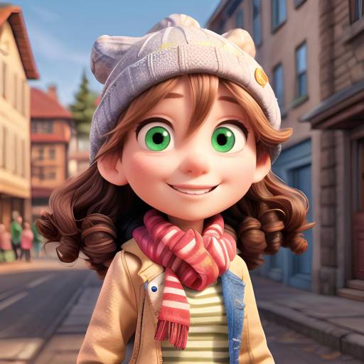 Stylish Girl with Scarf in Winter
