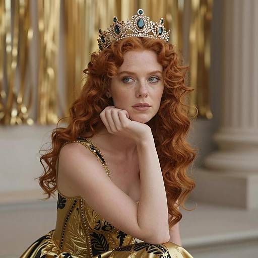 Regal Redhead in Elegant Gown