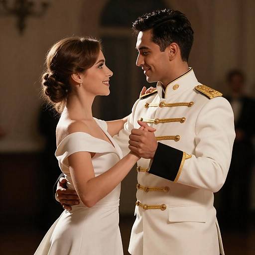 Romantic Ballroom Dance in Warm Light
