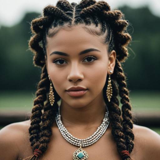 Elegant Cornrow Updo with Curls
