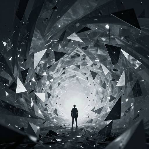 Figure Before Shattered Vortex