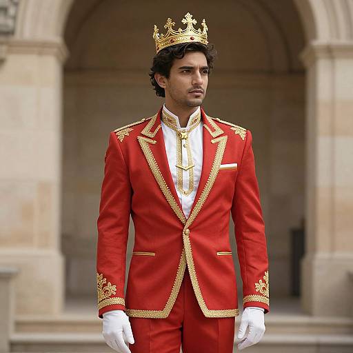 Regal Man in Shining Costume