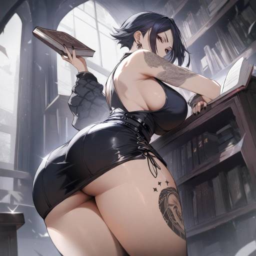 Goth-Inspired Girl with Tattoos and Style