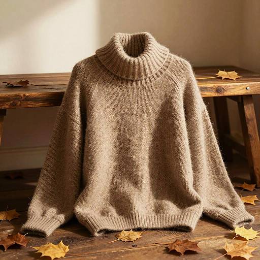 Cozy Warmcore Autumn Knitwear Scene