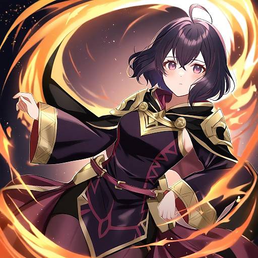 Illustration of Morgan (fire emblem), fire emblem in the style of Kaoruru (sakuno2911)