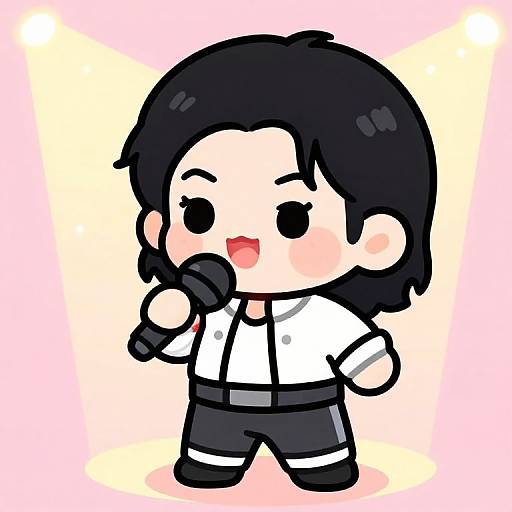 Cute Chibi Michael Jackson Cartoon