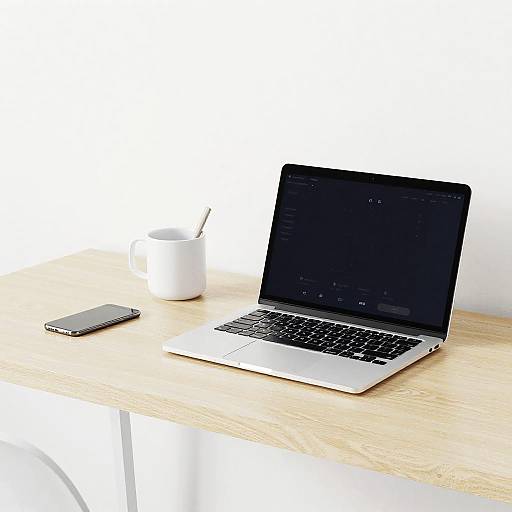 Minimalist Workspace with Bright Aesthetic