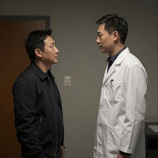 Dimly Lit Portrait of Two Men