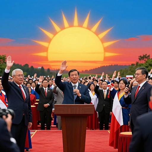 Political Leaders National Speech Scene