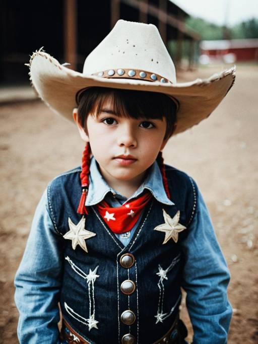 Boy in Cowboy Costume Portrait