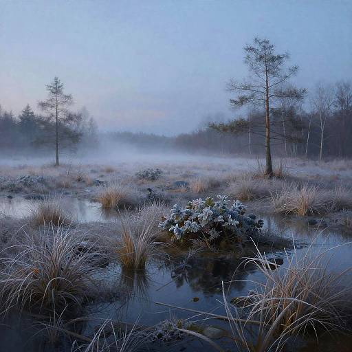 Mist-Covered Floodplain Lowlands Dawn